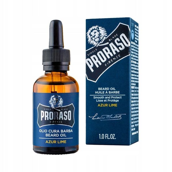 PRORASO Olejek do brody Azur Lime 30ml Beard Oil zdjęcie 1