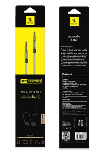 Kabel Audio AUX mini Jack 3,5mm Baseus Fluency 1,2 na Arena.pl