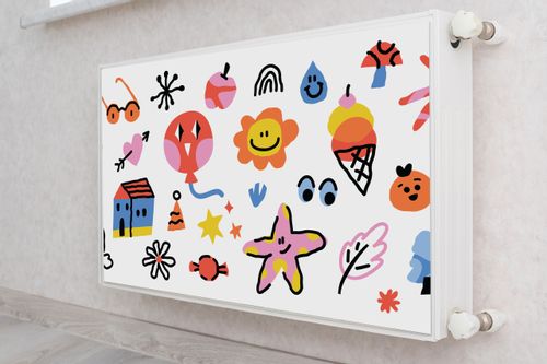 MATA Magnetyczna Na Grzejnik Kolorowe Postacie Komiks 90cm x 60cm na Arena.pl