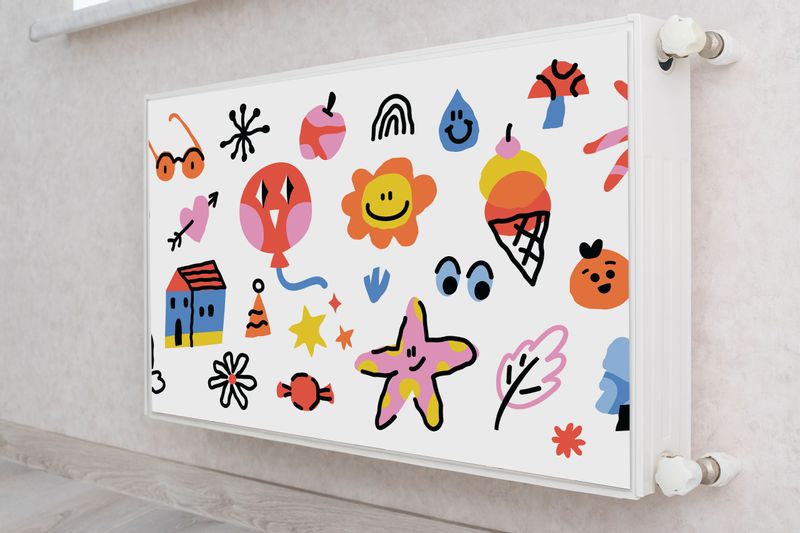 MATA Magnetyczna Na Grzejnik Kolorowe Postacie Komiks 90cm x 60cm zdjęcie 4