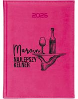 KALENDARZ A6 2026 TYGODNNIOWY PLANER z nadrukiem PREZENT DLA KELNERA