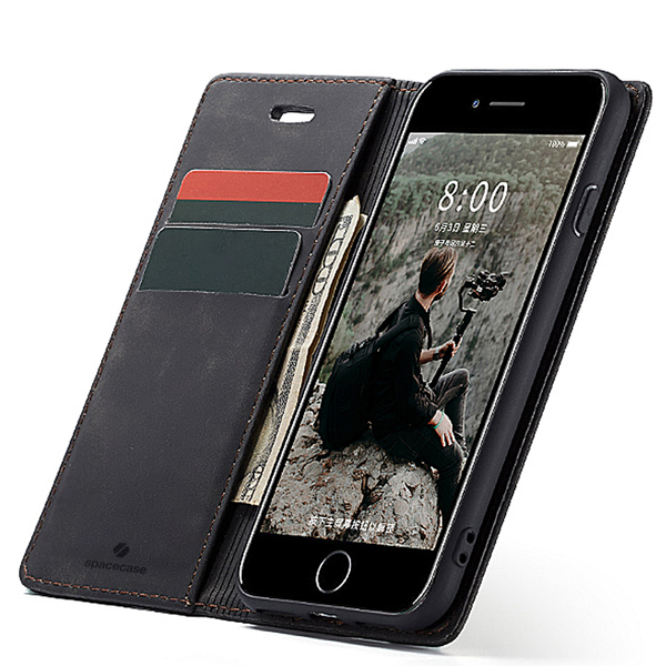 Spacecase Wallet Iphone 7/8/Se 2020 Black zdjęcie 1