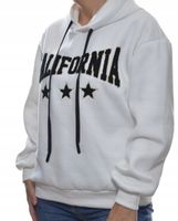 Damska bluza dresowa z kapturem California uni biała