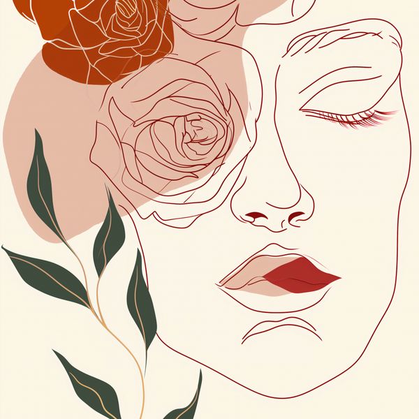 Plakat 30x30cm Beż i Twarz zdjęcie 1