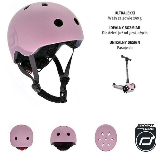 Kask dla dzieci Scootandride S-M dla dzieci 3+ Rose 51-55 cm na Arena.pl