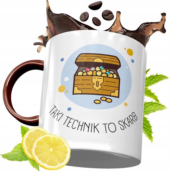 Kubek Bordowy Dla Technika Na Urodziny Prezent Z Nadrukiem Ze Zdjęciem zdjęcie 1