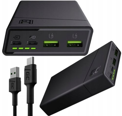 POWERBANK DUŻA POJEMNOŚĆ 20000 mAh 2XUSB USB-C ULTRA CHARGE NA 2 URZĄDZENIA na Arena.pl