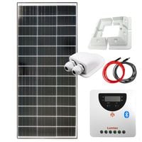 ZESTAW SOLARNY MONOKRYSTALICZNY KAMPER 160W + REGULATOR MPPT + UCHWYTY
