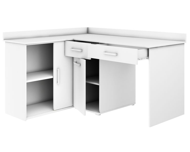 biurko narożne MICHAŁ III BIAŁY duże szkolne dziecięce biurowe