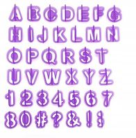 FOREMKI WYKRAWACZE DO LUKRU CIASTA LITERY ALFABET DEKORACJE ZESTAW 40szt