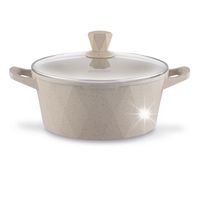 GARNEK INDUKCJA Marmurkowy GAZ POKRYWKA SOLIDNY Konighoffer Corte 6 l 28cm