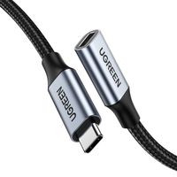 wytrzymały przedłużacz kabla przewodu usb-c 3.1 10gb/s 1m szary