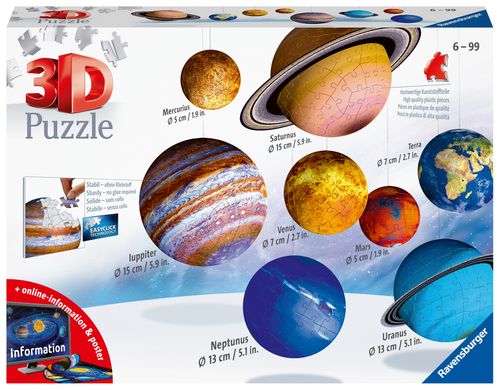 Puzzle 522. Układ Planet 3D. Ravensburger. 116683. na Arena.pl