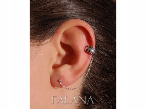 KOLCZYK NAUSZNICA Z ŁAŃCUSZKIEM WZÓR k1307 - 0,7g na Arena.pl