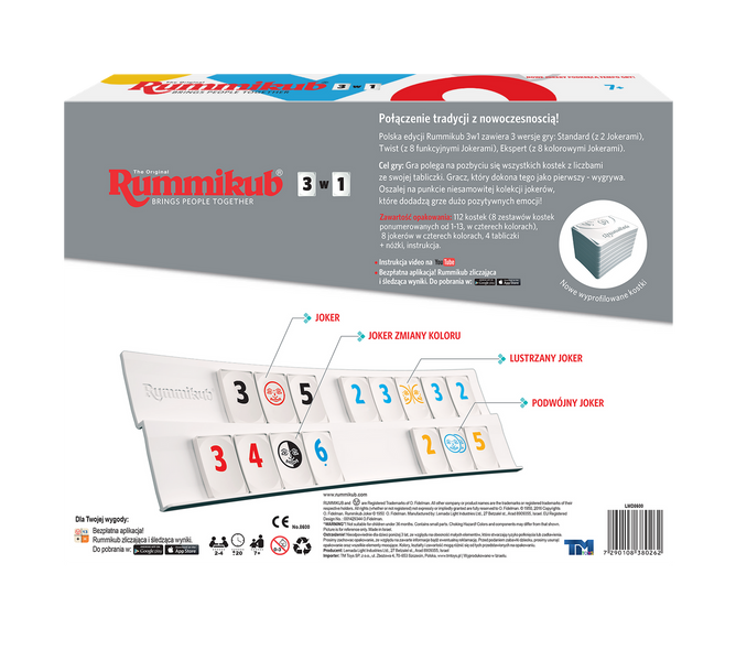 Gra planszowa Rummikub 3 w 1 zdjęcie 3