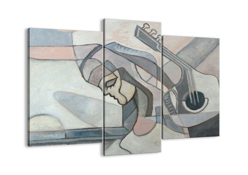Obraz Na Płótnie - Kobieta Gitara  - 130X100 Cm - Cb130X100-3739 na Arena.pl