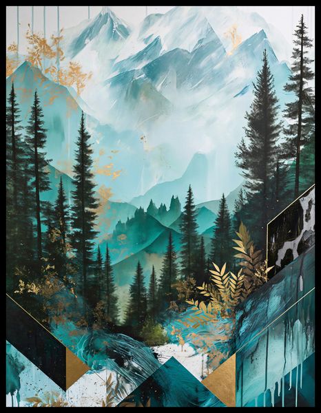 Plakat 50x65cm Przeplatane Krajobrazy zdjęcie 2
