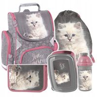 Tornister szkolny Paso Kot plecak klasa 1 2 3 dla dziewczynki