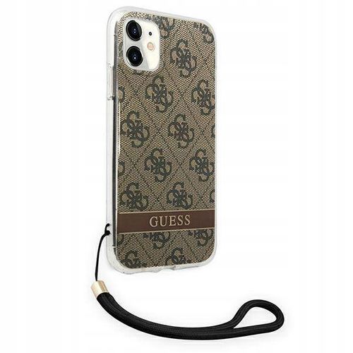 Guess Etui do iPhone 11 brązowy hardcase 4G Print na Arena.pl