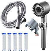 SŁUCHAWKA PRYSZNICOWA WYSOKOCIŚNIENIOWA OSZCZĘDNA Z MASAŻEREM NAPOWIETRZAJĄ