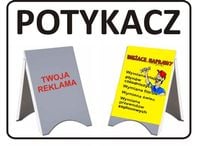 POTYKACZ REKLAMOWY stojak 60x40 oklejony reklama