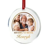Medal ze zdjęciem szkło akrylowe prezent dla babci i dziadka