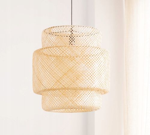 Lampa wisząca BOHO bambusowa czarna 38cm TH06 na Arena.pl