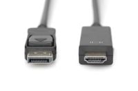 Kabel adapter DIGITUS DisplayPort 1.2 4K 60Hz UHD Typ DP/HDMI A M/M czarny