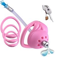 Pas Cnoty Z Dilatorem Różowa Klatka Na Penisa Chastity Mini Dilator Rurka