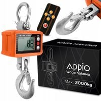 WAGA HAKOWA ELEKTRONICZNA WISZĄCA MAGAZYNOWA 2T tony 2000kg LCD hak + pilot