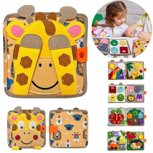 Sensoryczna Książeczka Manipulacyjna Montessori Tablica Zabawka Edukacyjna na Arena.pl