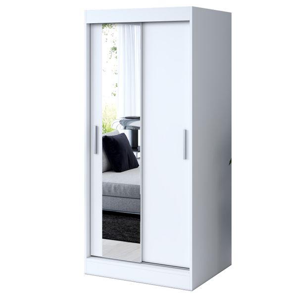 Szafa Przesuwna 90 cm SOFIA Antracyt Garderoba Listwy 2 Wnętrza zdjęcie 2