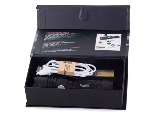 Latarka taktyczna bailong cree led xm-l3-u3 usb na Arena.pl