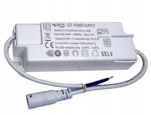 Zasilacz LED Driver 40w 1000mA 25-40v PF:0,9 do paneli led na Arena.pl