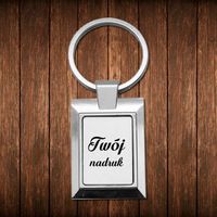 Metalowy brelok do kluczy z Twoim zdjęciem - Prostokąt