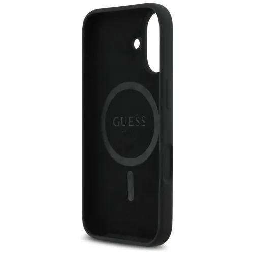 etui guess silicone triangle logo magsafe do iphone 17 - czarne na Arena.pl
