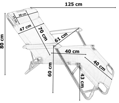 Fotel Leżak LEON grafit na Arena.pl