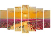 80CM 140CM OBRAZ 7 ELEM KACZKI LILIACH ŚCIENNY