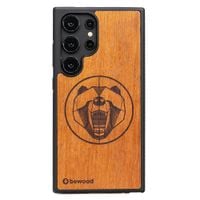 Drewniane Etui Bewood na Samsung Galaxy S24 Ultra NIEDŹWIEDŹ MERBAU