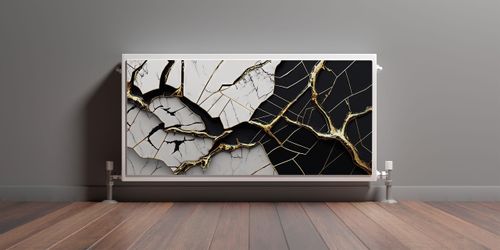 Magnetyczna MATA Na Kaloryfer Popękany MARMUR Abstrakcja 110cm x 60cm na Arena.pl