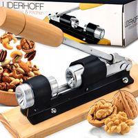 DZIADEK DO ORZECHÓW NA PODSTAWCE REGULOWANY MOCNY STALOWY DUŻY SOLIDNY