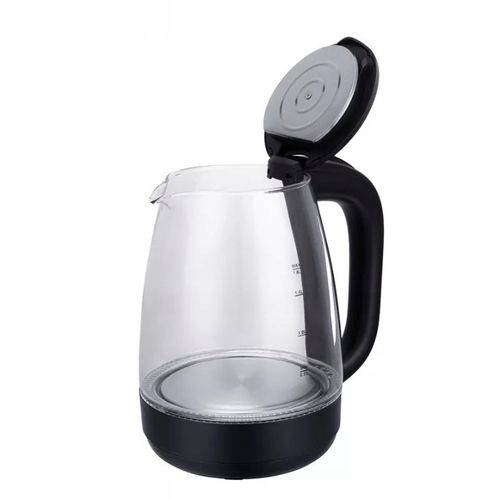 CZAJNIK ELEKTRYCZNY BEZPRZEWODOWY 2,0l 2200W SZKLANY LED CZARNY na Arena.pl