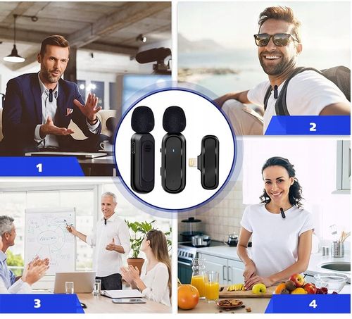 2X MIKROFON KRAWATOWY IPHONE BEZPRZEWODOWY + ETUI na Arena.pl