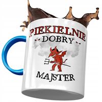 Kubek Błękitny Dla Majstra Piekielnie Dobry Z Nadrukiem Ze Zdjęciem