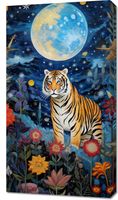 Obraz 50x90cm Tygrys w Ogrodzie Gwiazd