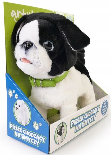 PIESEK INTERAKTYWNY CHODZĄCY NA SMYCZY Pies BULDOG CHODZI SZCZEKA MERDA na Arena.pl