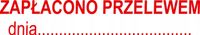 PIECZĄTKA - ZAPŁACONO PRZELEWEM DNIA - pieczątki