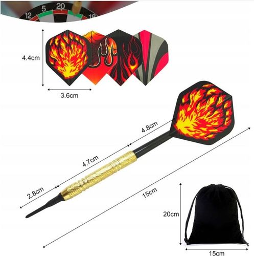 RZUTKI DART ZESTAW 12 RZUTEK LOTEK DO DARTA LOTKI 100 GROTÓW + 42 PIÓRKA na Arena.pl