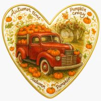 CIASTKO LUKROWANE RED PICKUP GARDEN ROZ.XL SERCE JESIEŃ RĘCZNIE ROBIONE