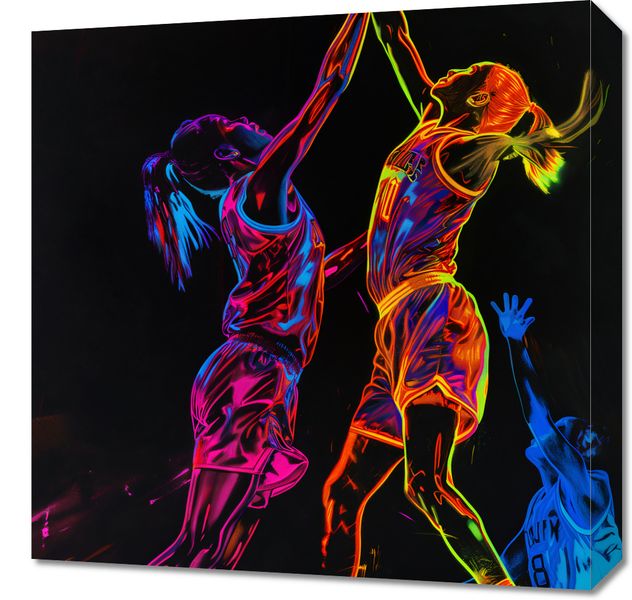 Obraz 50x50cm Mecz W Kosza zdjęcie 1